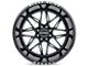 Black Rhino Twister Gloss Black with Milled Spokes Wheel; Left Directional; 22x14 (20-24 Jeep Gladiator JT)