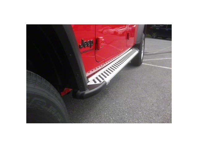 Romik RAL-T Running Boards; Silver (20-23 Jeep Gladiator JT)