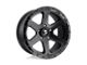 Fuel Wheels Ripper Matte Black with Gloss Black Lip Wheel; 18x9 (20-24 Jeep Gladiator JT)