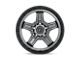 Fuel Wheels Kicker Matte Gunmetal with Black Bead Ring Wheel; 17x9 (20-24 Jeep Gladiator JT)