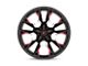 Fuel Wheels Flame Gloss Black Milled with Candy Red Wheel; 22x12 (20-24 Jeep Gladiator JT)