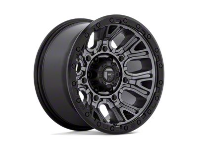Fuel Wheels Traction Matte Gunmetal with Black Ring Wheel; 17x9 (20-24 Jeep Gladiator JT)
