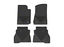 Weathertech All-Weather Front and Rear Rubber Floor Mats; Black (20-22 Jeep Gladiator JT)