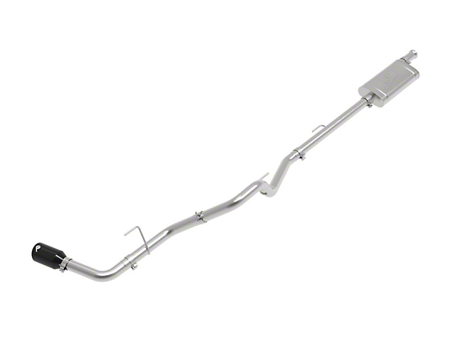 AFE Apollo GT Series Single Exhaust System with Black Tip; Side Exit (20-23 3.6L Jeep Gladiator JT)