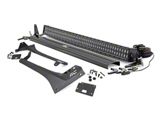 Rough Country 50-Inch Black Series Dual Row Straight LED Light Bar with Upper Windshield Mounting Brackets (18-23 Jeep Wrangler JL, Excluding 4xe & Rubicon 392)