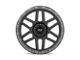 KMC Mesa Satin Black with Gloss Black Lip Wheel; 20x9 (20-24 Jeep Gladiator JT)