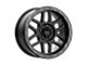KMC Mesa Satin Black with Gloss Black Lip Wheel; 17x9 (20-24 Jeep Gladiator JT)