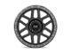 KMC Mesa Satin Black with Gloss Black Lip Wheel; 17x9 (20-24 Jeep Gladiator JT)