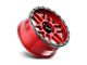 KMC Mesa Candy Red with Black Lip Wheel; 17x9 (20-24 Jeep Gladiator JT)