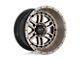 Moto Metal Deep Six Satin Black with Bronze Tint Wheel; 20x12 (20-24 Jeep Gladiator JT)