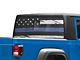 SEC10 Perforated Real Flag Rear Window Decal; Blue Line (20-24 Jeep Gladiator JT)