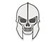 SEC10 Large Skull Accent Decal; Matte Black (20-24 Jeep Gladiator JT)
