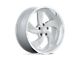 US Mag Desperado Silver Brushed Face Milled Diamond Cut Milled Wheel; 20x8 (20-24 Jeep Gladiator JT)