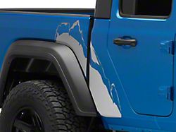 SEC10 Mountain Bed Side Decal; Silver (20-24 Jeep Gladiator JT)