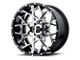 XD Chopstix Chrome Center with Gloss Black Milled Lip Wheel; 20x12 (20-24 Jeep Gladiator JT)