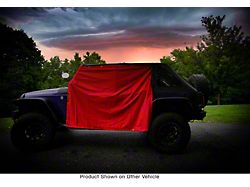 Four Door Rain Curtains; Red (20-22 Jeep Gladiator JT)
