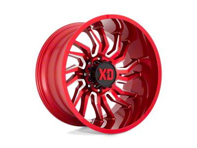 XD Tension Candy Red Milled Wheel; 20x10 (20-24 Jeep Gladiator JT)