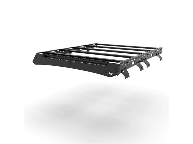 TrailRax Modular Full Roof Rack with 50-Inch Light Bar Cutout Deflector (20-24 Jeep Gladiator JT)