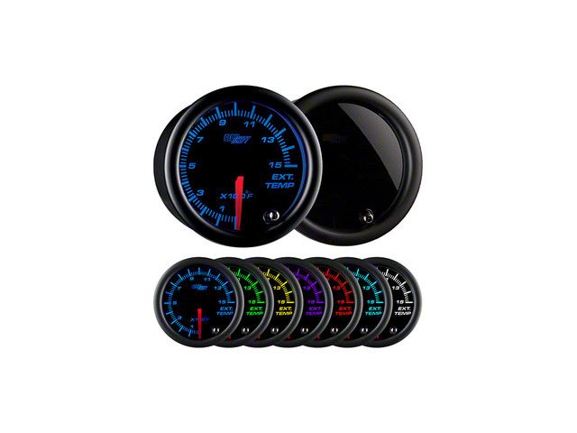 1500-Degree Exhaust Gas Temperature Gauge; Tinted 7 Color (Universal; Some Adaptation May Be Required)