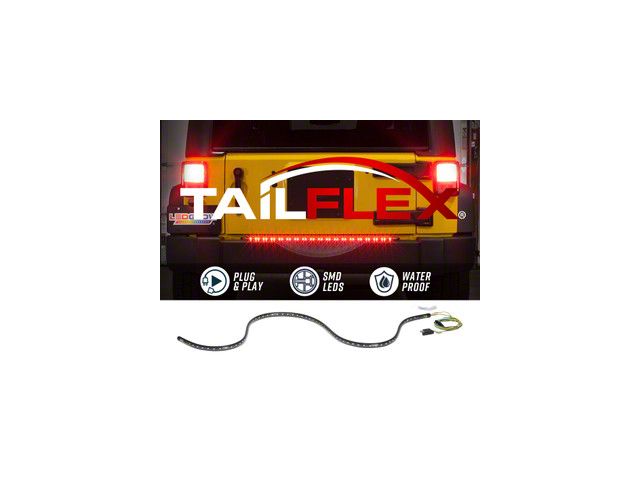 LEDGlow Red TailFlex Tailgate Light Bar with White Reverse Lights; 36-Inch (Universal; Some Adaptation May Be Required)