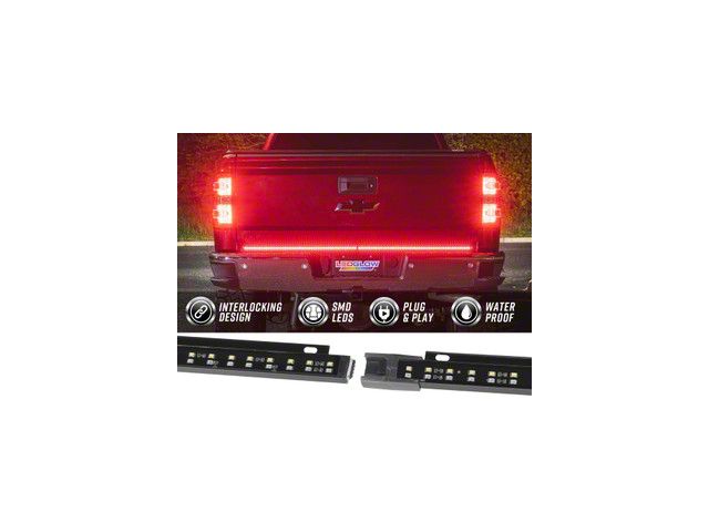 LEDGlow Red Tailgate Light Bar with White Reverse Lights; 60-Inch (Universal; Some Adaptation May Be Required)