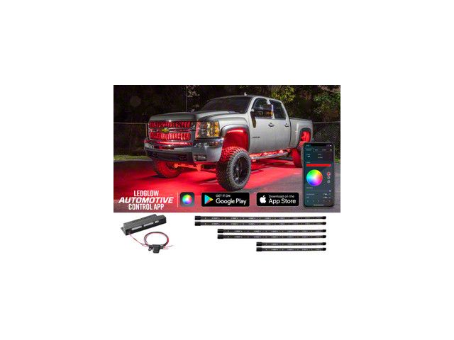 LEDGlow Bluetooth Million Color Truck Underbody Lighting Kit (Universal; Some Adaptation May Be Required)