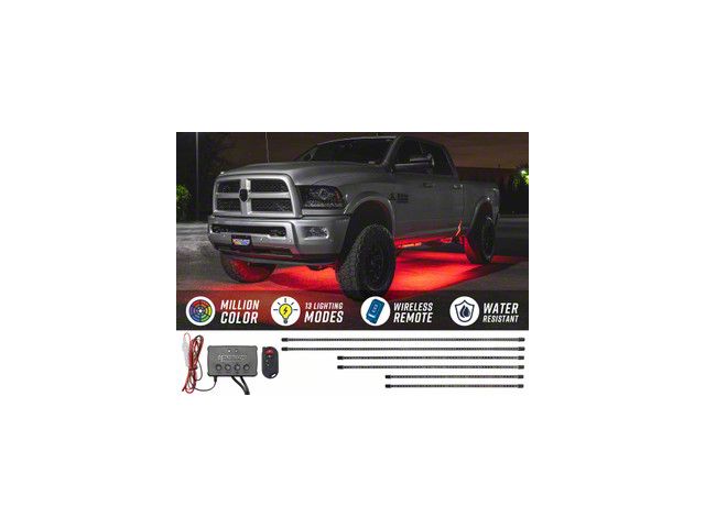 LEDGlow Million Color Slimline Truck Underbody Lighting Kit (Universal; Some Adaptation May Be Required)