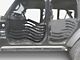 Steinjager Premium American Flag Front Trail Doors; Texturized Black (20-24 Jeep Gladiator JT)