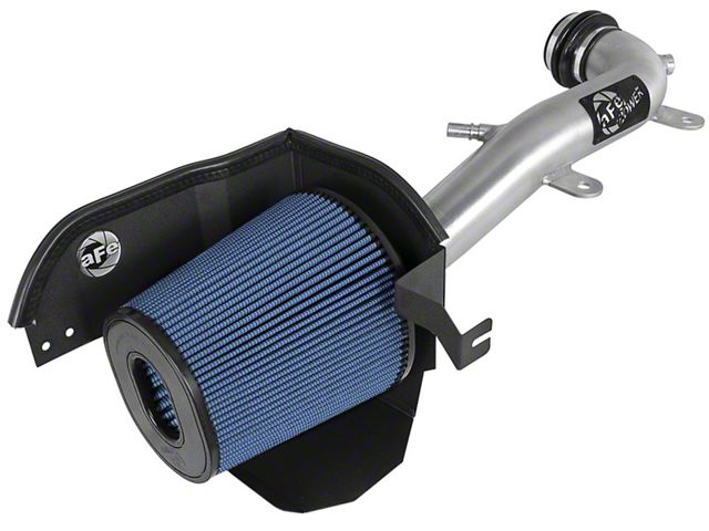 AFE Magnum FORCE Stage-2 XP Cold Air Intake with Pro 5R Oiled Filter; Brushed Aluminum (20-24 3.6L Jeep Gladiator JT)