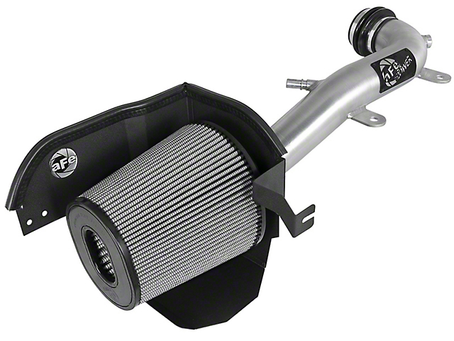 AFE Magnum FORCE Stage 2 XP Cold Air Intake with Pro DRY S Filter; Brushed Aluminum (20-23 3.6L Jeep Gladiator JT)