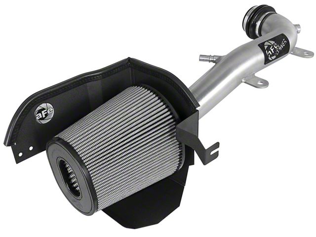 AFE Magnum FORCE Stage-2 XP Cold Air Intake with Pro DRY S Filter; Brushed Aluminum (20-24 3.6L Jeep Gladiator JT)