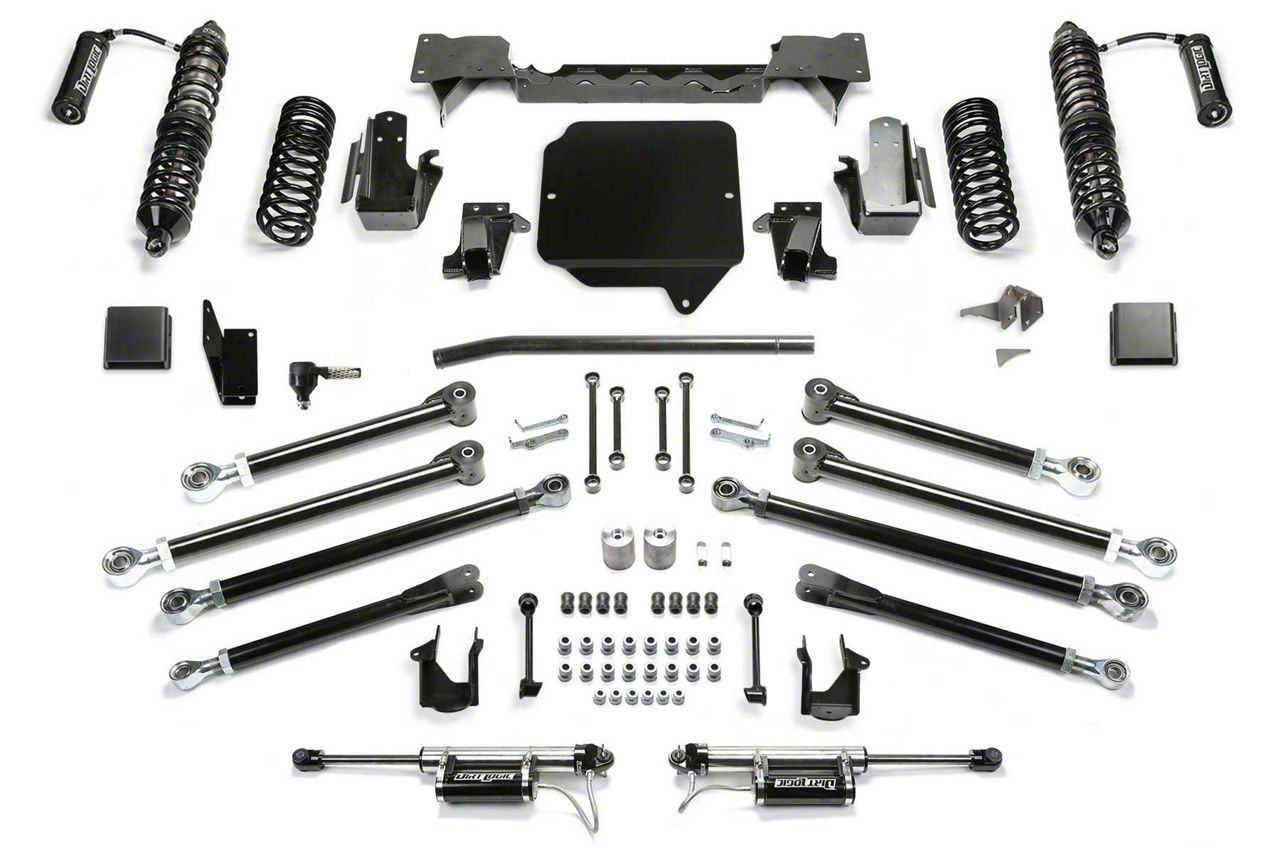 Fabtech 3-Inch Crawler Coil-Over Suspension Lift Kit with Dirt Logic Reservoir Shocks (20-23 3.6L Jeep Gladiator JT)