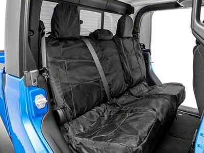 Coverking Cordura Ballistic Custom-Fit Rear Seat Cover; Black (20-23 Jeep Gladiator JT)