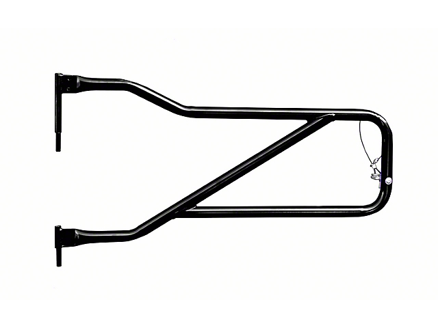 Steinjager Front Trail Tube Doors; Black (20-22 Jeep Gladiator JT)