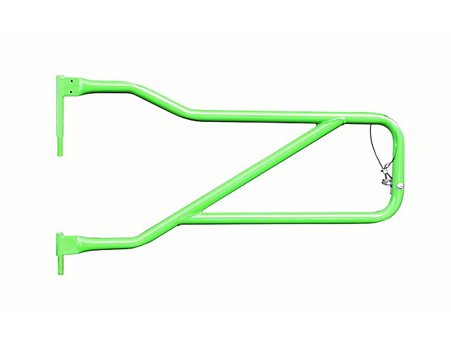 Steinjager Front Trail Tube Doors; Neon Green (20-23 Jeep Gladiator JT)