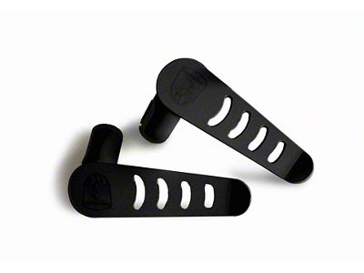 Steinjager Stationary Foot Pegs; Black (20-24 Jeep Gladiator JT)