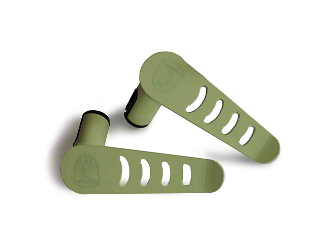 Steinjager Stationary Foot Pegs; Locas Green (20-23 Jeep Gladiator JT)