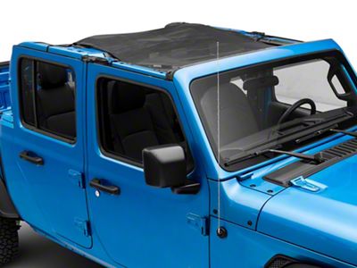 Steinjager Teddy Top Solar Screen Cover; Black (20-23 Jeep Gladiator JT)
