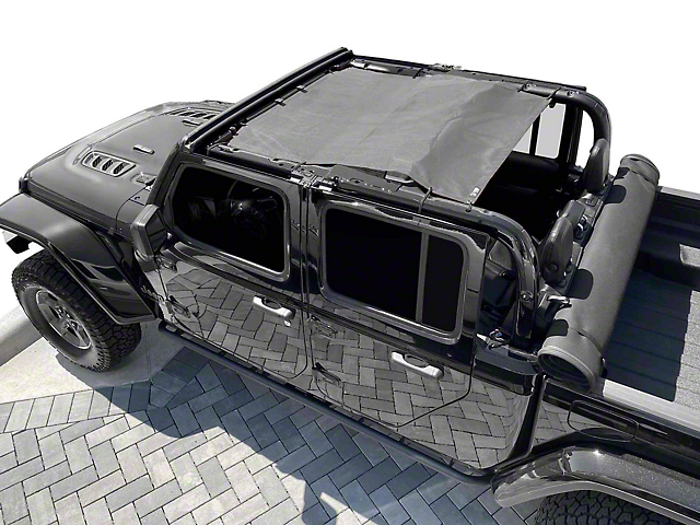Steinjager Teddy Top Solar Screen Cover; Gray (20-23 Jeep Gladiator JT)