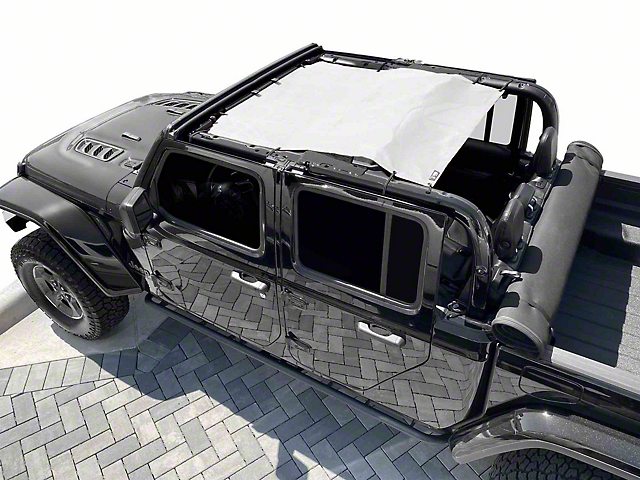 Steinjager Teddy Top Solar Screen Cover; White (20-22 Jeep Gladiator JT)