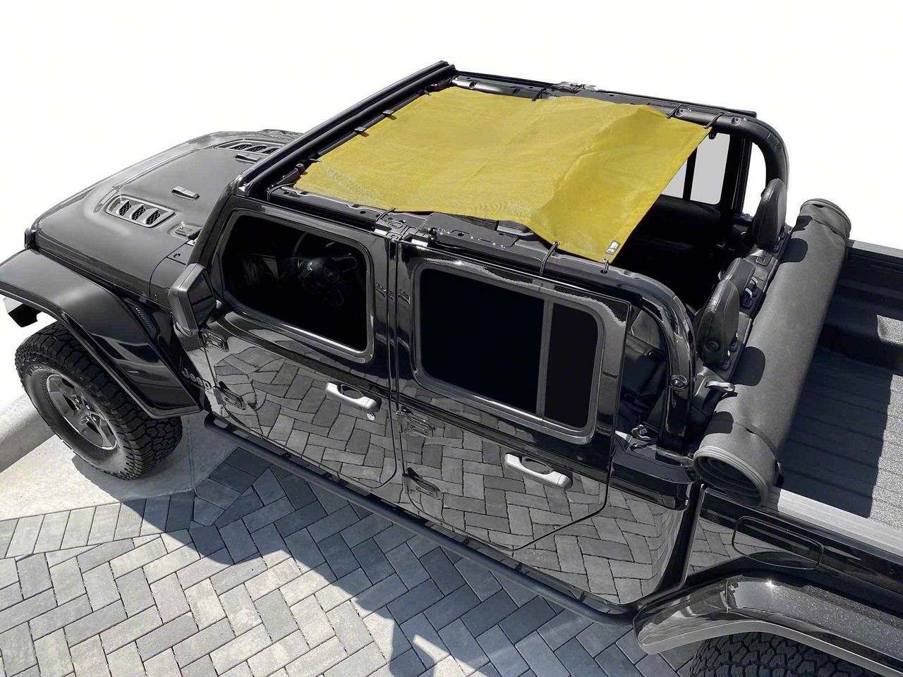 Steinjager Teddy Top Solar Screen Cover; Yellow (20-23 Jeep Gladiator JT)