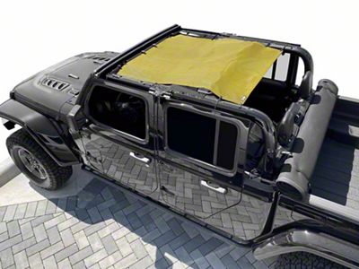 Steinjager Teddy Top Solar Screen Cover; Yellow (20-23 Jeep Gladiator JT)
