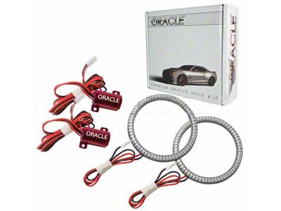 Oracle Waterproof Surface Mount LED Halo Fog Light Kit; White (07-24 Jeep Wrangler JK & JL w/ Factory LED Fog Lights)