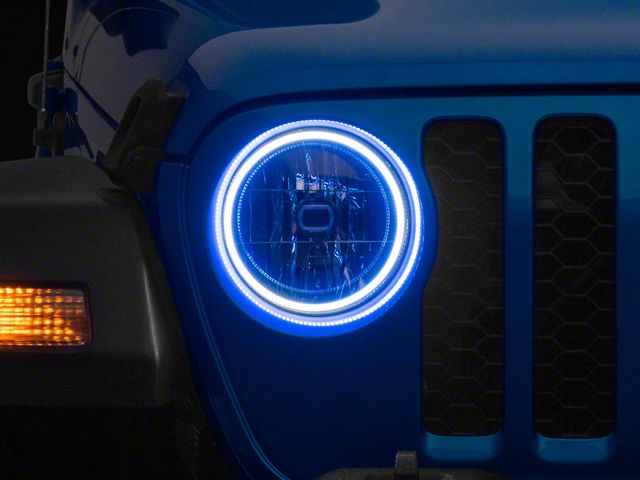 Oracle Waterproof Surface Mount LED Halo Headlight Kit; White (20-24 Jeep Gladiator JT)