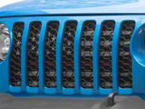 RedRock American Flag V2 Grille Insert; Red and White (20-26 Jeep Gladiator JT, Excluding Mojave)