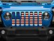 RedRock Grille Insert; Old Glory (20-24 Jeep Gladiator JT w/o TrailCam)