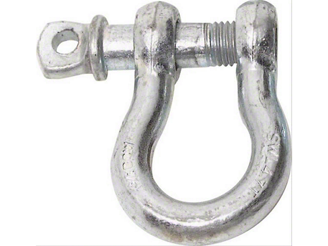 Smittybilt D-Ring Shackle; .875-Inch; Zinc; 6.5-Ton Weight Rating