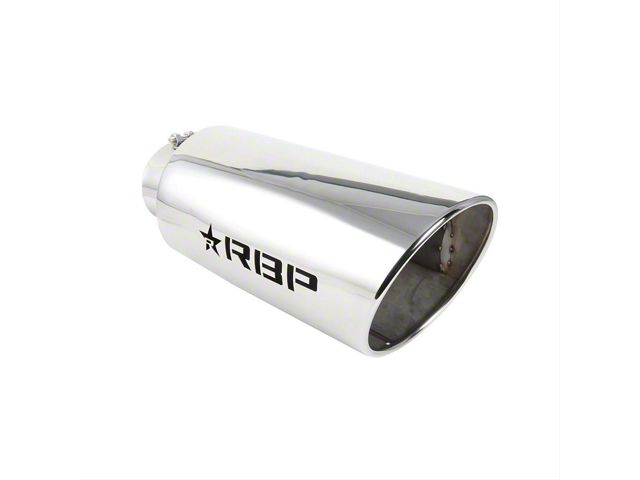 RBP RX-7 Stainless Steel Exhaust Tip; 7-Inch; Polished (Fits 4-Inch Tailpipe)