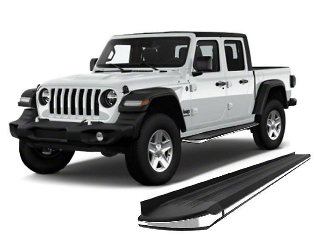 Exceed Running Boards; Black (20-23 Jeep Gladiator JT)