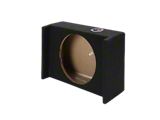 Single 10-Inch Under Rear Seat Down Fire Subwoofer Box; Carpeted (Universal; Some Adaptation May Be Required)